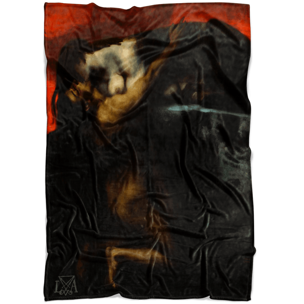 Kiss of the Strix (Vampire) by Franz von Stuck Fleece Blanket