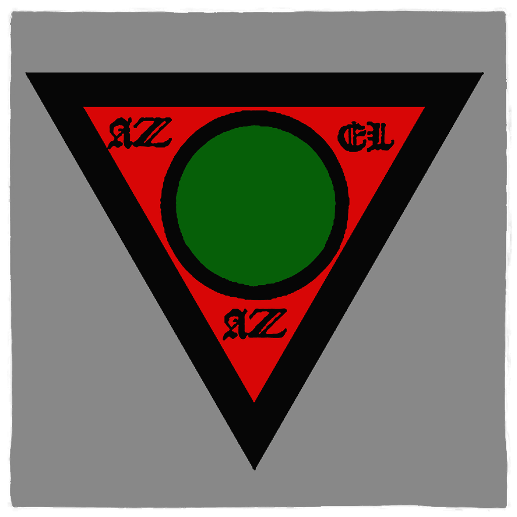 Luciferian Magick Altar Cloth - Evocation Circle of Azazel Red/Green - The Luciferian Apotheca 