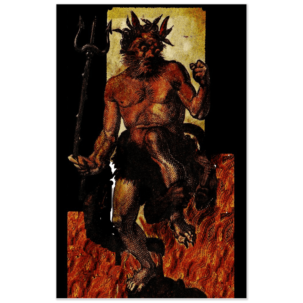 Satan & Fires of Hades Poster - The Luciferian Apotheca 