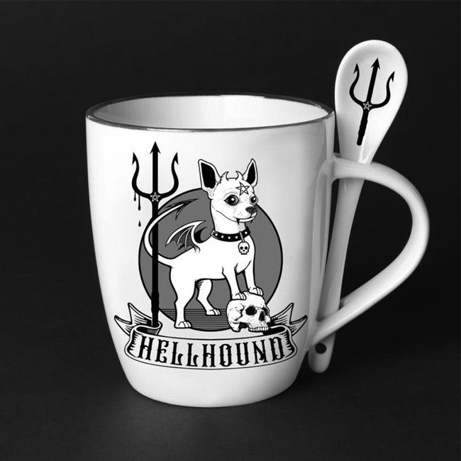Hellhound Mug & Spoon Set (Alchemy Gothic) - The Luciferian Apotheca 