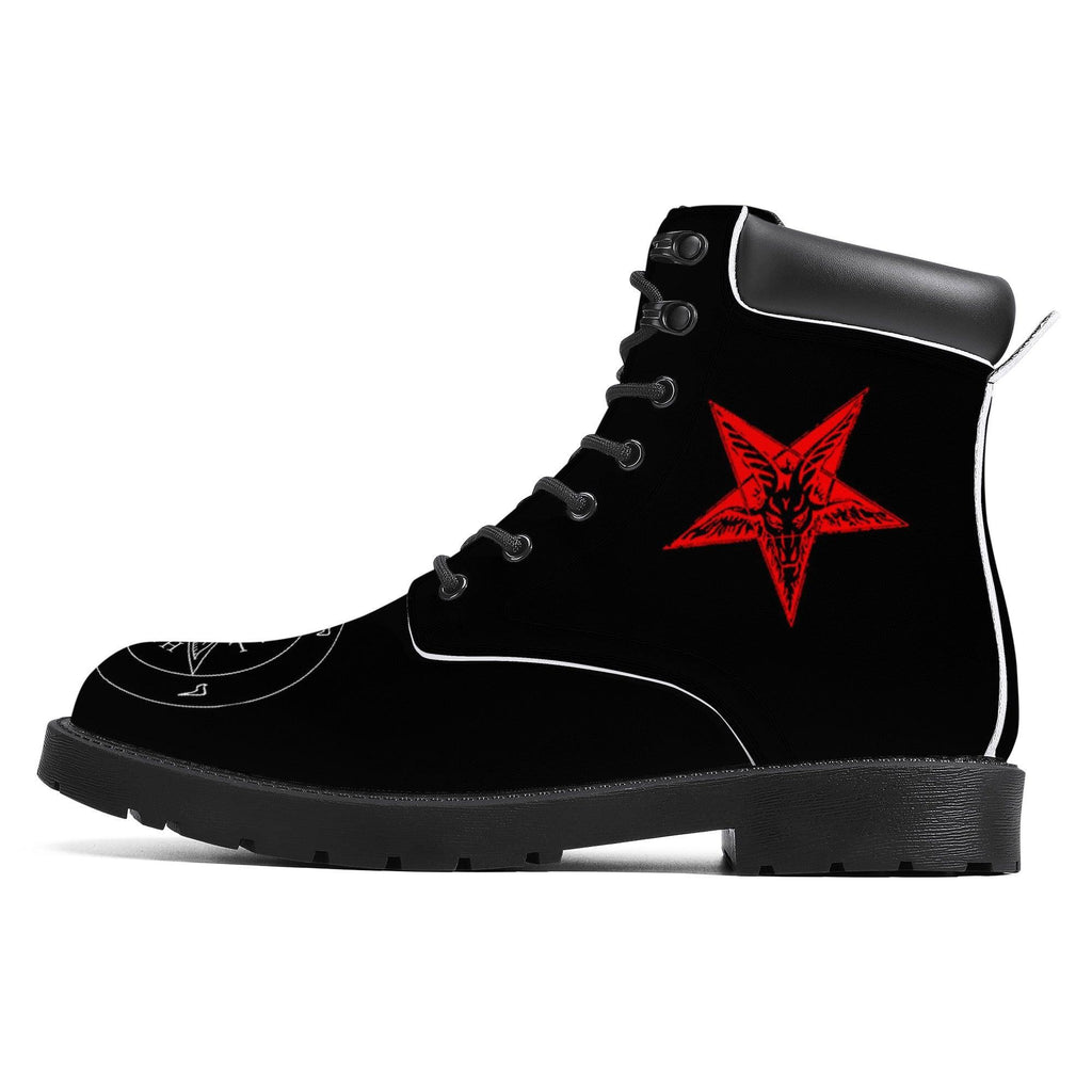 Infernal Union "Hail Lord of Hell" Synthetic Leather Boots - The Luciferian Apotheca 