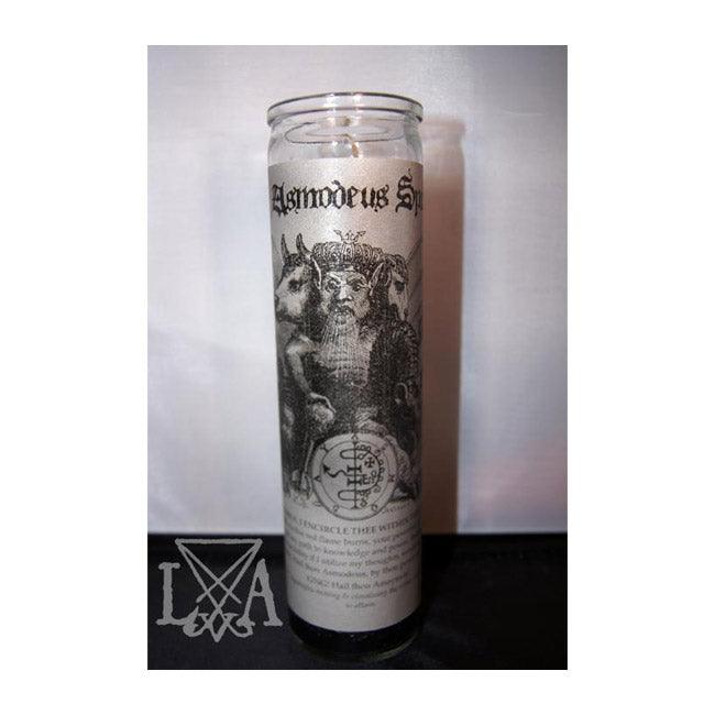 Asmodeus - Inspire Knowledge and Fortitude Glass Spell Candle - The Luciferian Apotheca 