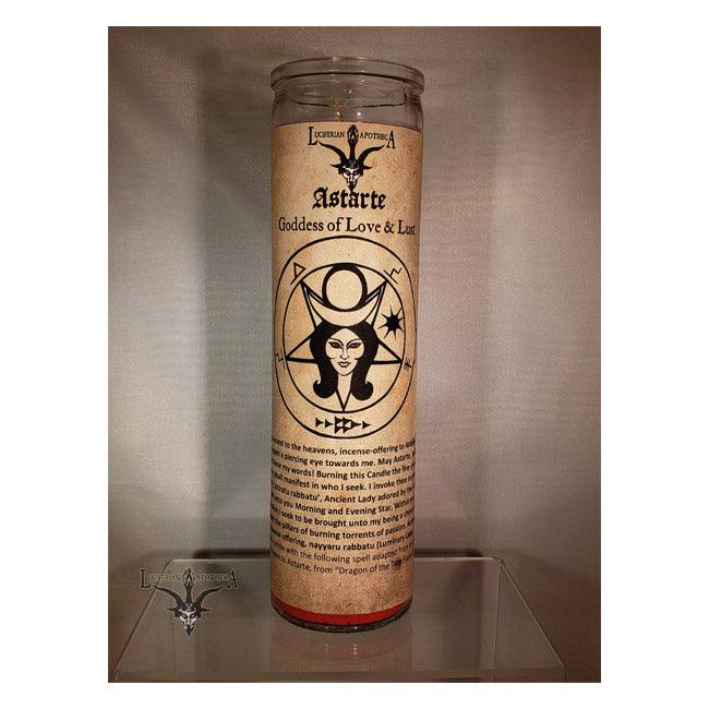 Astarte - Inspire Love Glass Spell Candle - The Luciferian Apotheca 