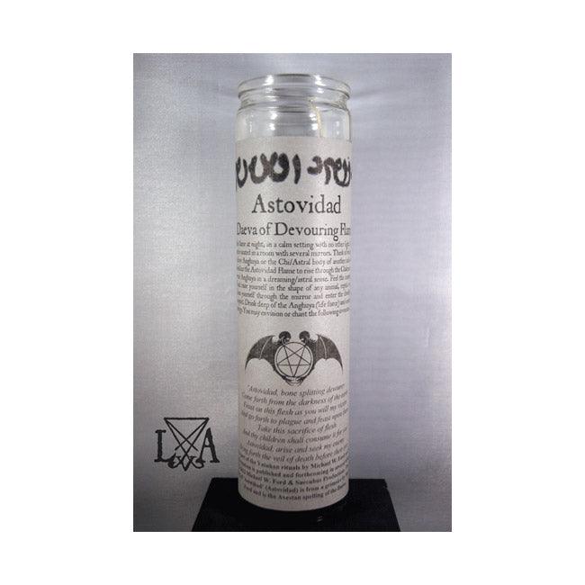 Astovidad: Inspire Destruction Glass Spell Candle Glass Spell Candle - The Luciferian Apotheca 