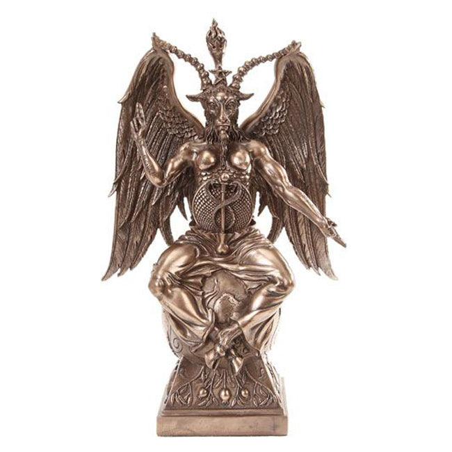 Large Baphomet Statue by Maxine Miller Cold Cast Bronze - The Luciferian Apotheca 