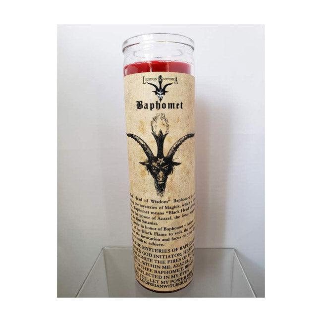 Baphomet/Sabbatic Goat: Inspire Wisdom/Knowledge Glass Spell Candle - The Luciferian Apotheca 