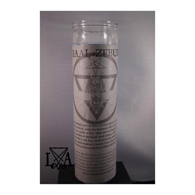 Beelzebub: Inspire Insight & Divination Glass Spell Candle - The Luciferian Apotheca 