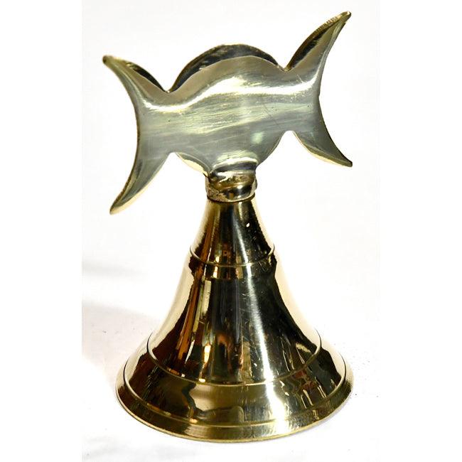 4" Triple Moon brass bell - The Luciferian Apotheca 