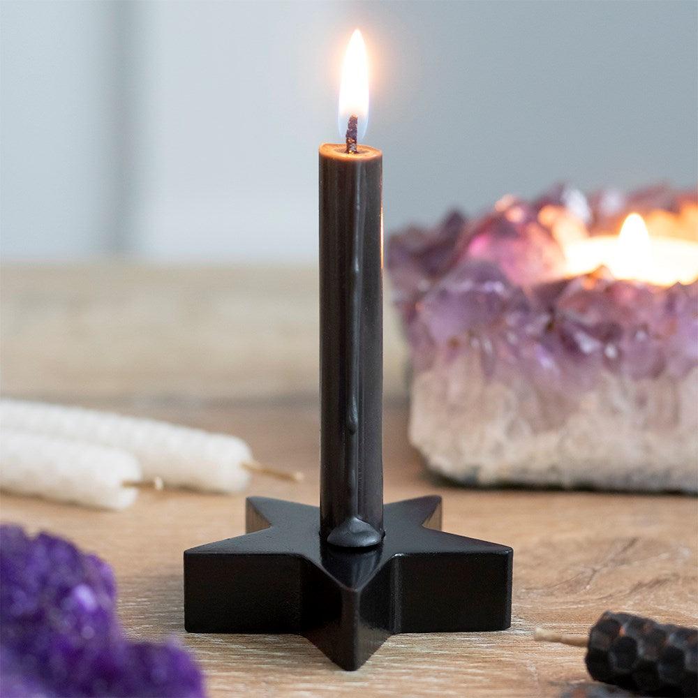 BLACK STAR SPELL (Chime) CANDLE HOLDER - The Luciferian Apotheca 