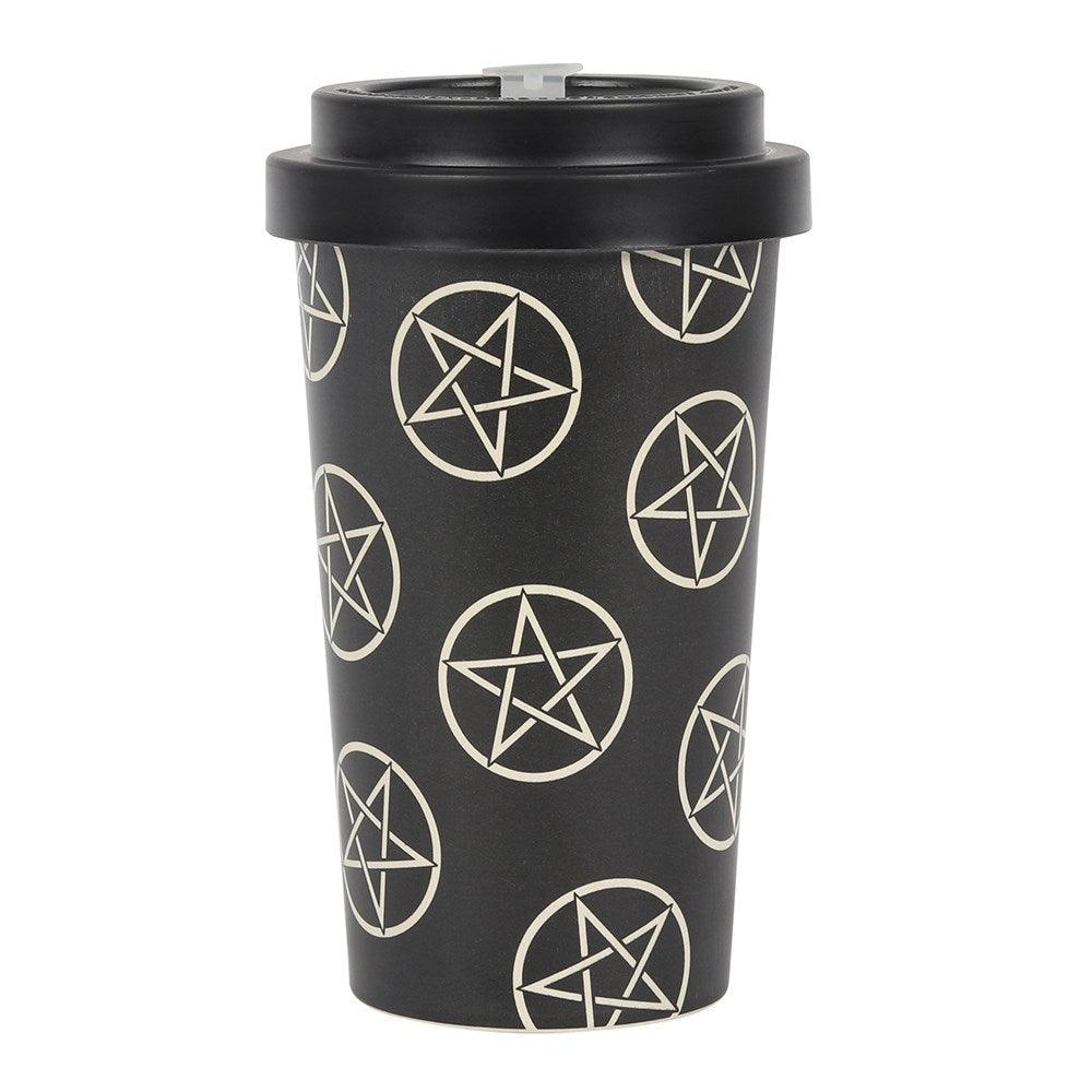 Pentagram Eco Bamboo Travel Mug - The Luciferian Apotheca 