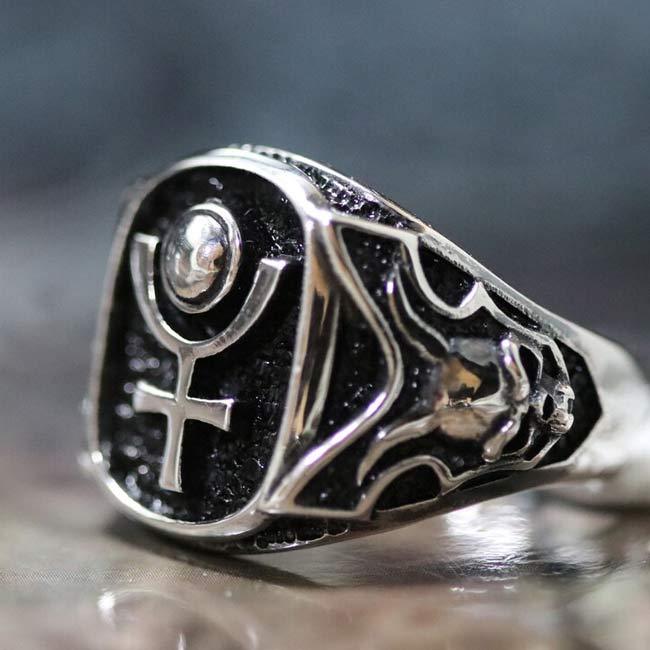 Hades (Pluto) Underworld Signet Ring .925 Sterling Silver - The Luciferian Apotheca 