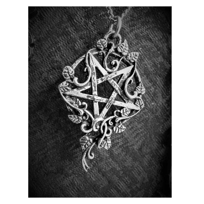 Inverted Ivy & Vine Pentagram Necklace - The Luciferian Apotheca 