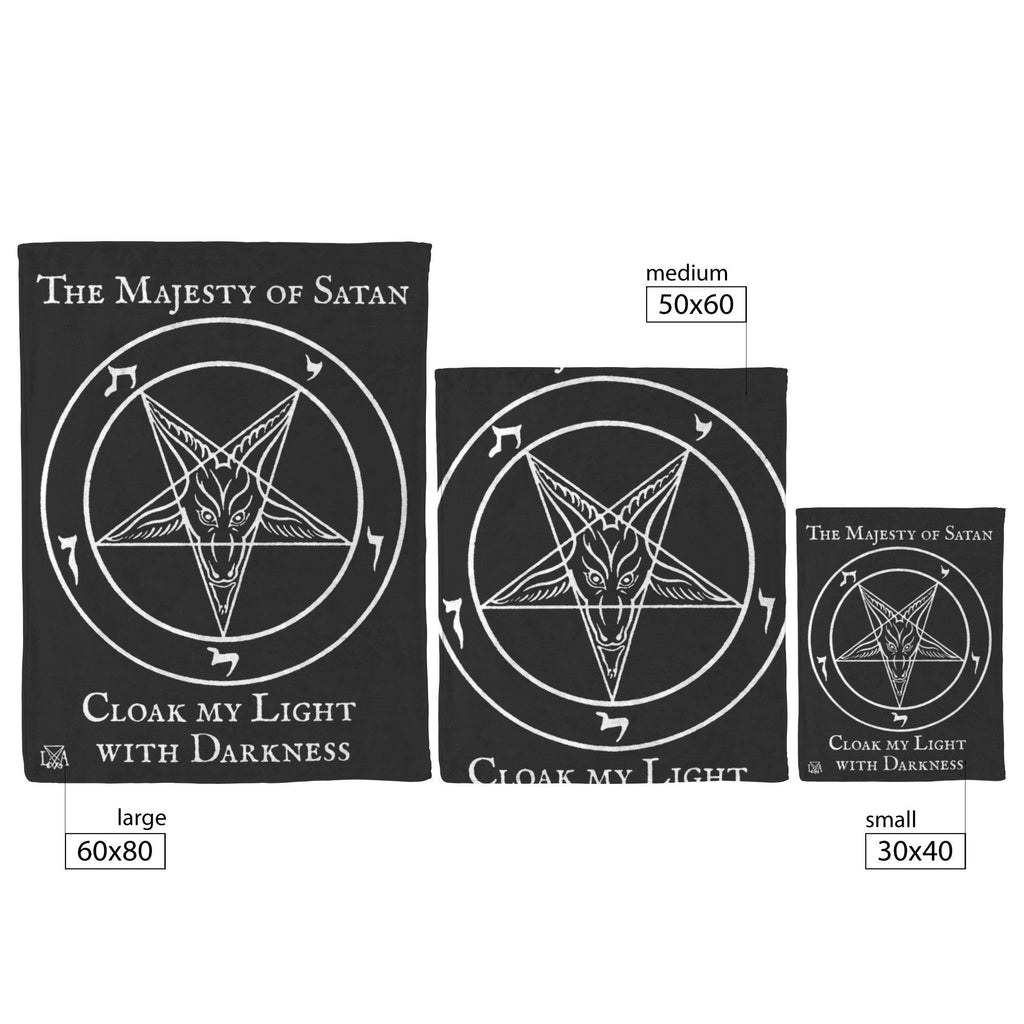 Majesty of Satan Fleece Blanket - The Luciferian Apotheca 