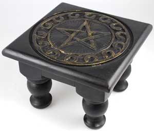 Pentagram Small Altar Table - The Luciferian Apotheca 