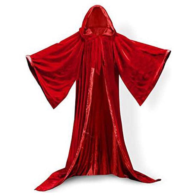 High Quality Red Magician Hooded & Sleeved Robe
