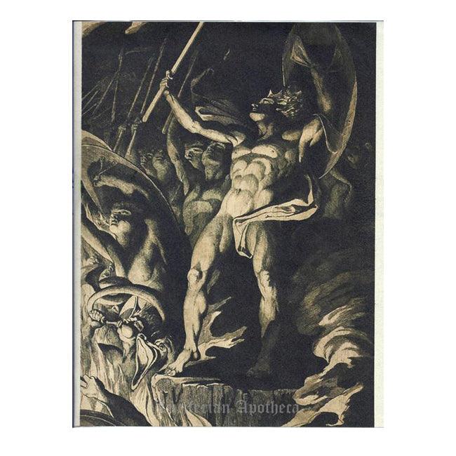 Satan Rousing Rebel Angels "Paradise Lost" 8 x 11 poster - The Luciferian Apotheca 