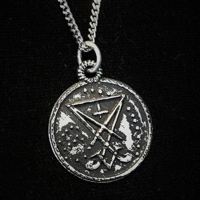 Sigil of Lucifer with antique finish - The Luciferian Apotheca 