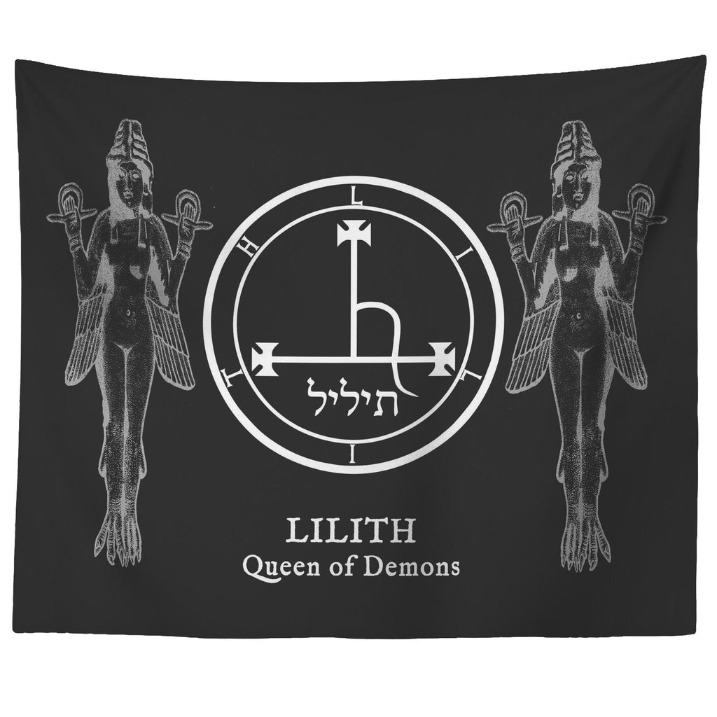 Sigil of Lilith Queen of Demons Tapestry - The Luciferian Apotheca 