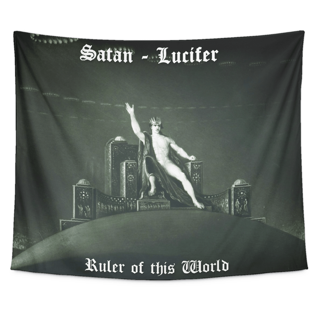 Satan - Lucifer "Ruler of this World" Paradise Lost Tapestry - The Luciferian Apotheca 