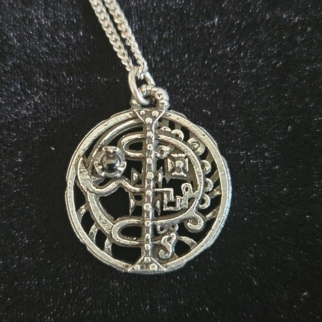 Goetic Sigil of Asmoday/Asmodeus (Goetic Demon) Red Stone Necklace ...