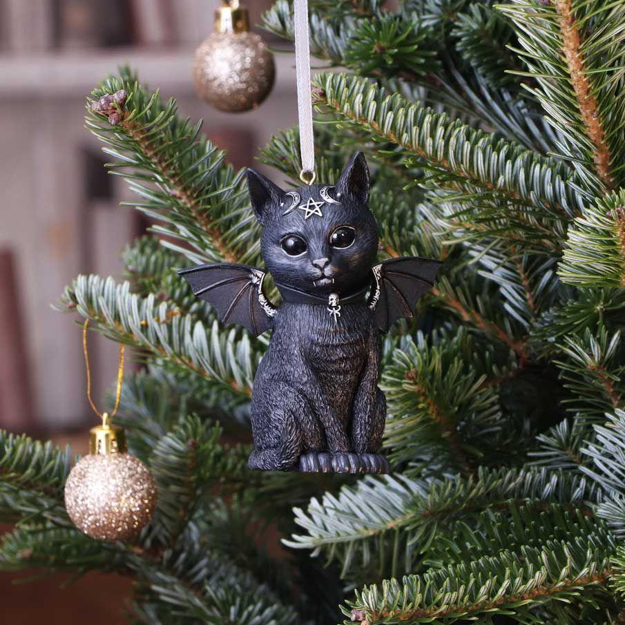 Malpuss Black Bat Cat Hanging Decorative Ornament - The Luciferian Apotheca 