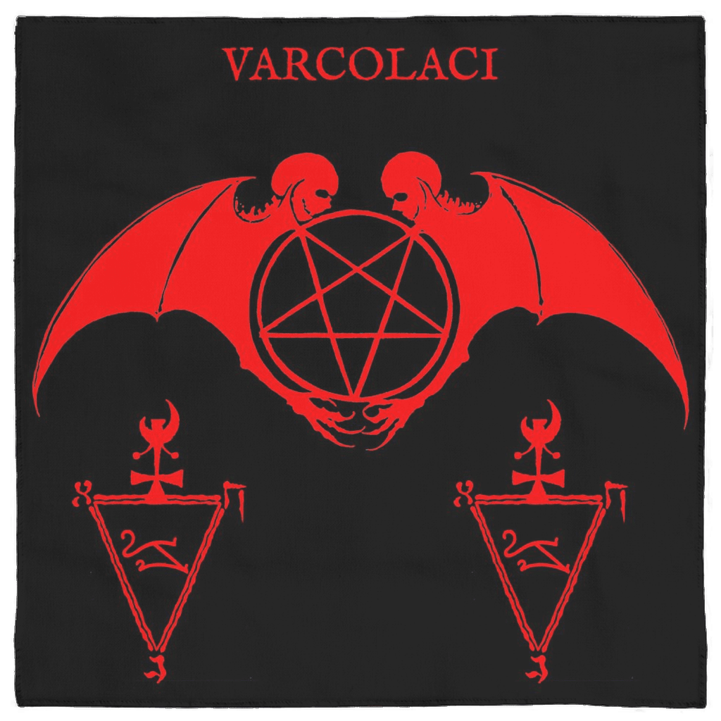 Vampire Altar Cloth - Varcolaci Akhkharu Red Print - The Luciferian Apotheca 