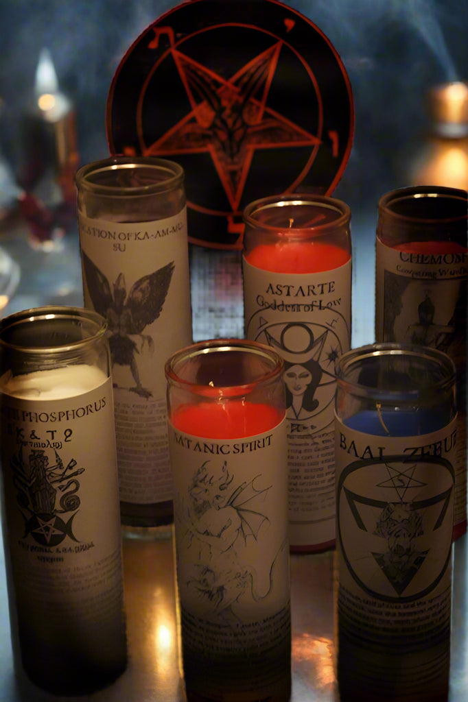 Watchers (Fallen Angels of Forbidden Knowledge) Glass Spell Candle - The Luciferian Apotheca 