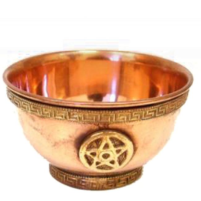 Pentacle Copper Offering Bowl 3"D - The Luciferian Apotheca 