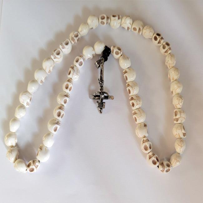 Satanic Rosary Mala Beads Inverted Cross