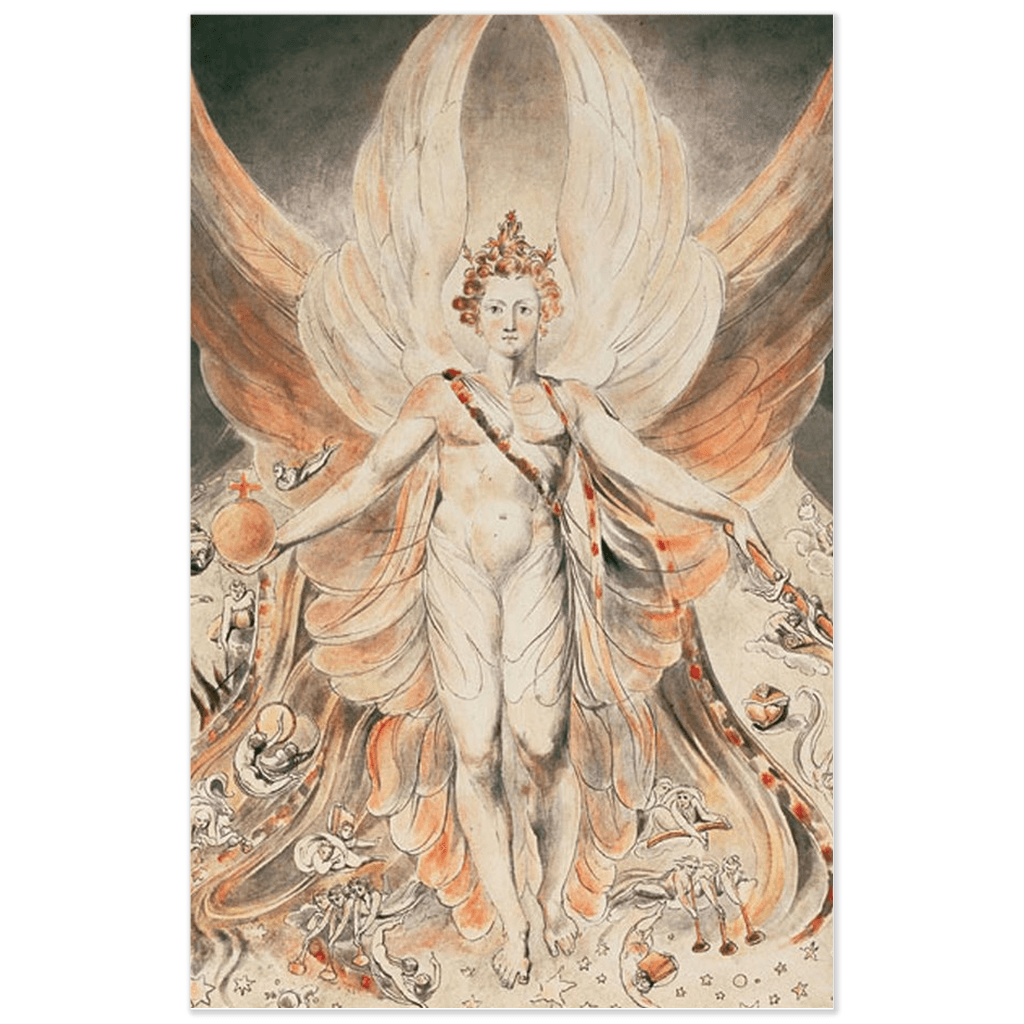 Satan (Lucifer) in his Original Glory by William Blake Poster - The Luciferian Apotheca 