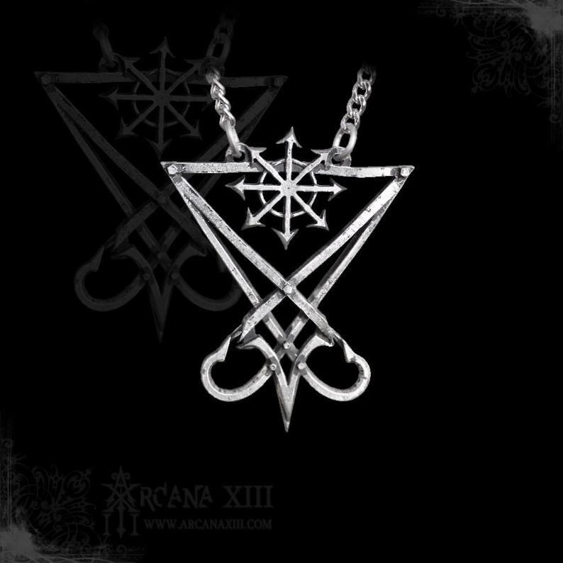 Chaos Star and Lucifer Sigil Pendant