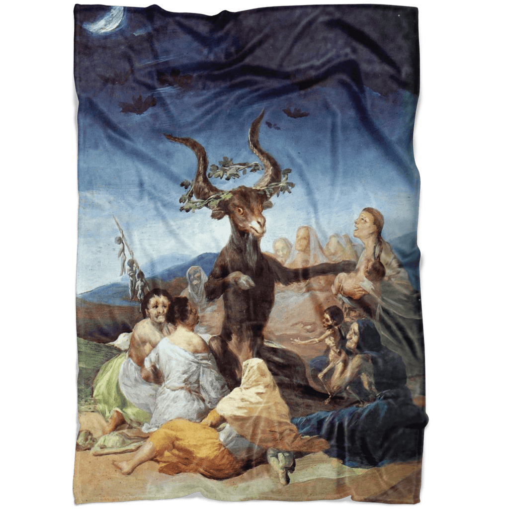 Witches Sabbat Devil Horned God Lust Fleece Blanket
