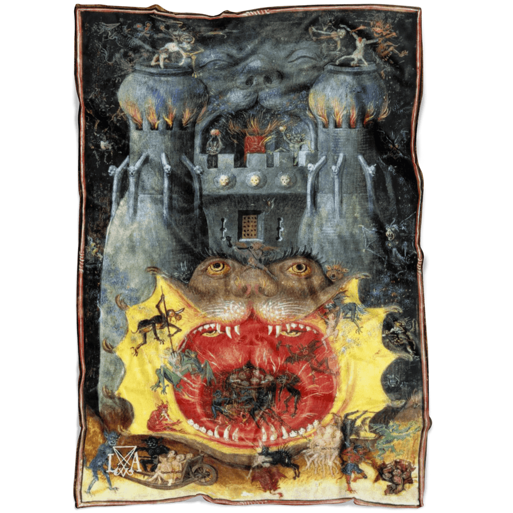 Dark Castle of Hell Demons Fleece Blanket