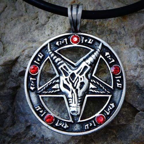 Inverted Goat Devil Baphomet Pentagram pendant