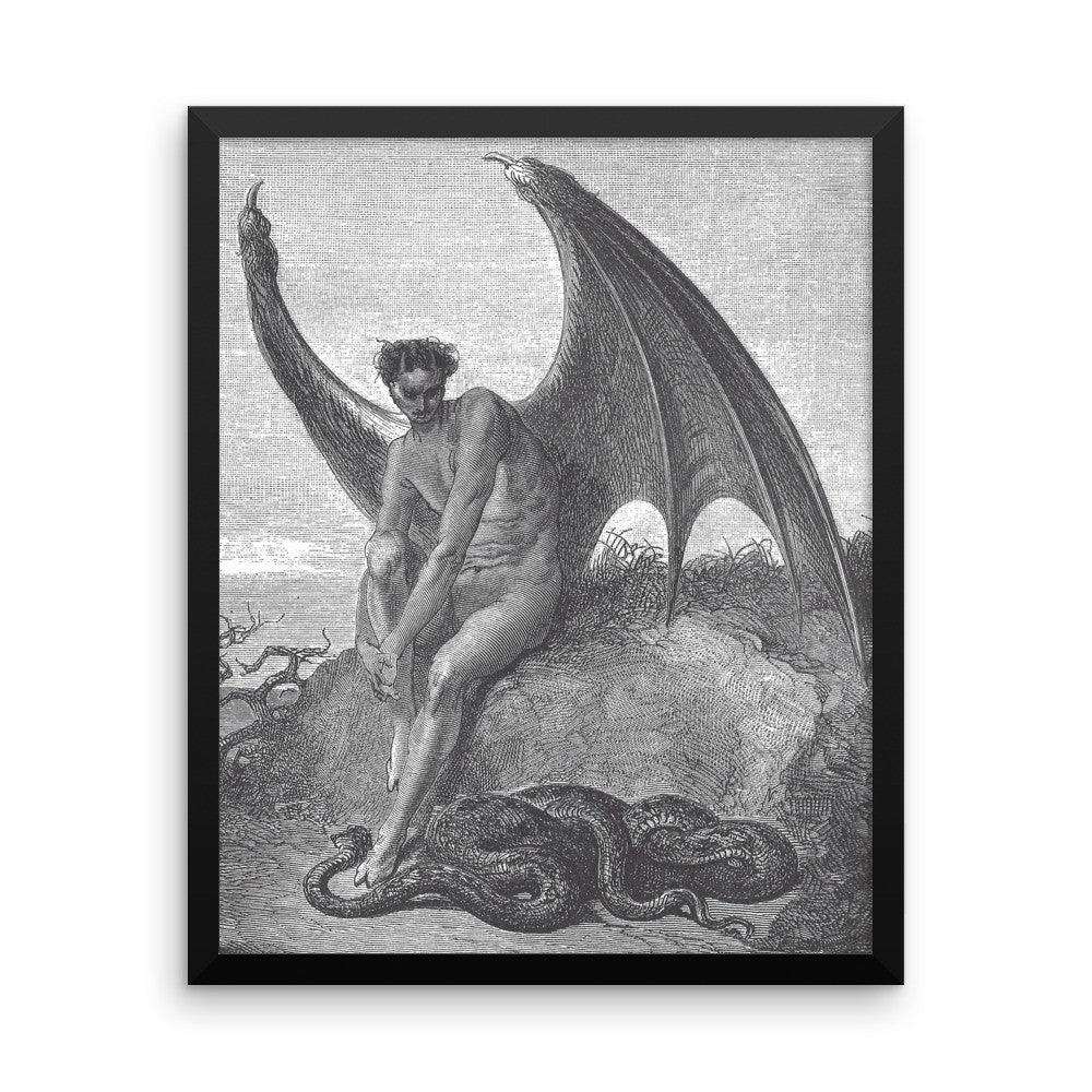 Satan and the Serpent (Paradise Lost) Framed poster – The Luciferian  Apotheca