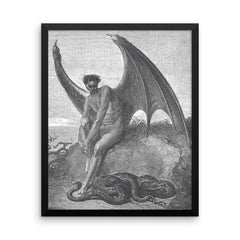 Satan and the Serpent (Paradise Lost) Framed poster – The