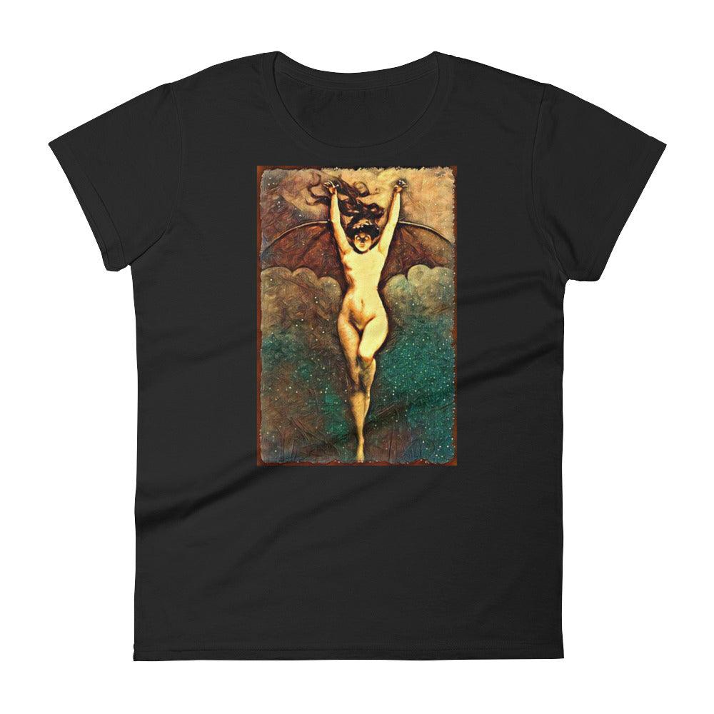 Bat Woman - Vampire - Women's short sleeve t-shirt - The Luciferian Apotheca 