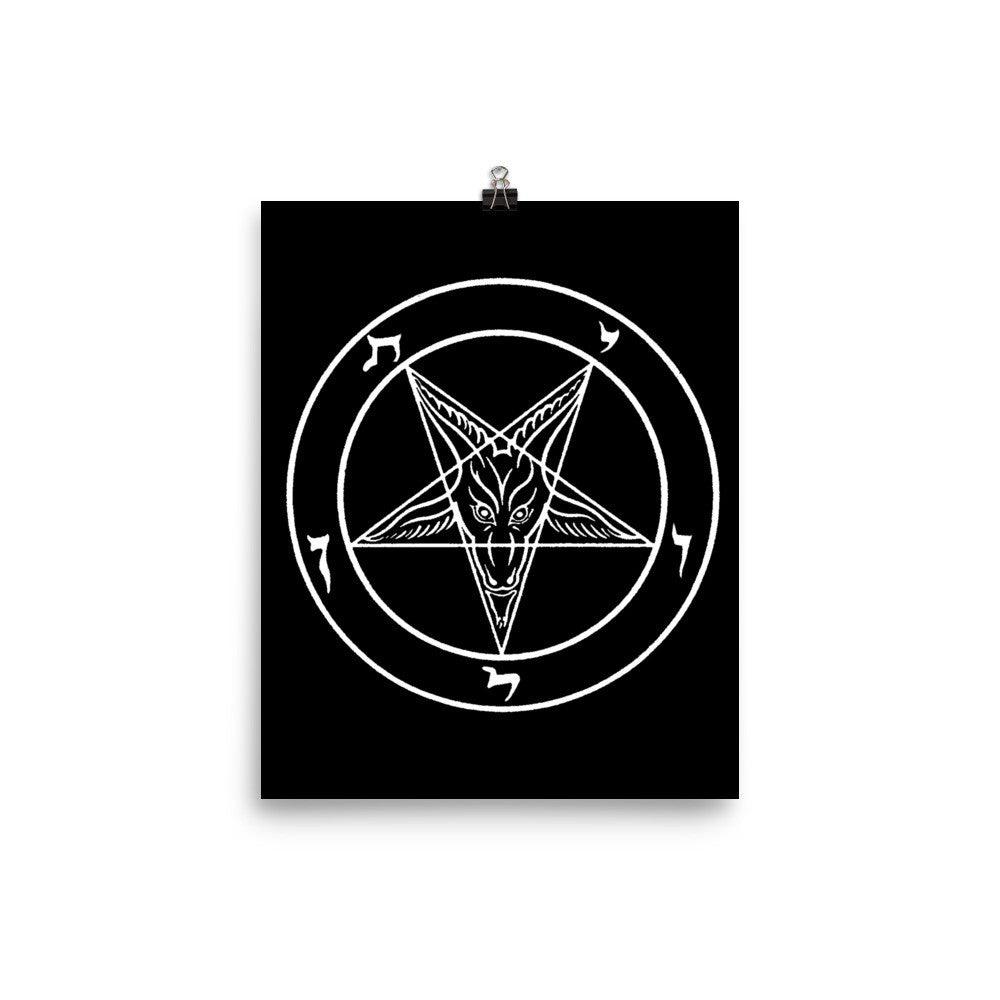 Satanic Sigil of Baphomet Large Poster - The Luciferian Apotheca 