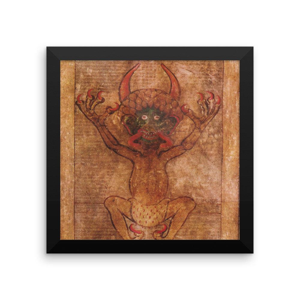 Medieval Devil Framed photo paper poster