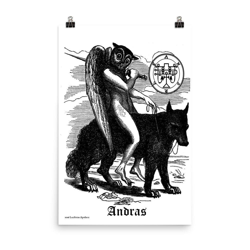 Andras Goetia Demon Large Poster - The Luciferian Apotheca 