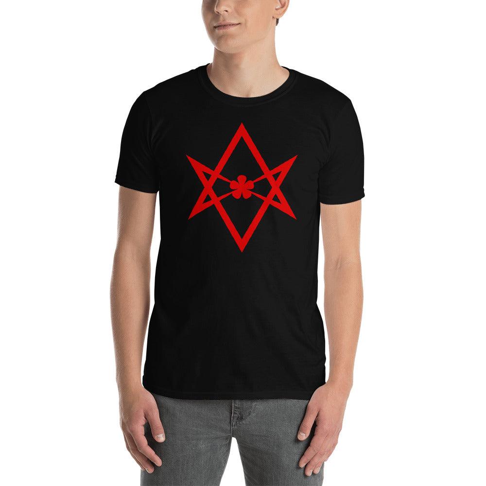 Thelema Unicursal Hexagram Short-Sleeve Unisex T-Shirt - The Luciferian Apotheca 