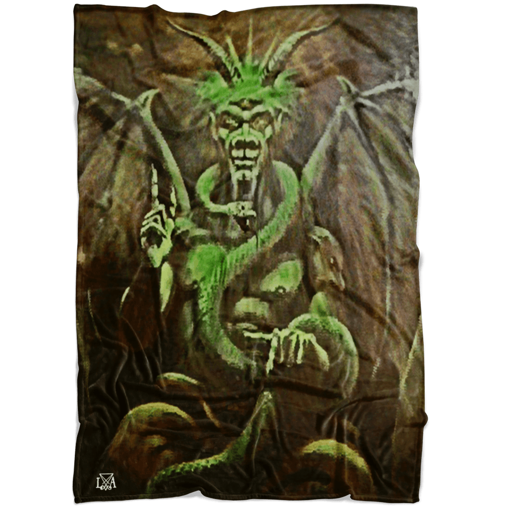 Satan Devil Sabbatic Goat Baphomet Lord of the Sabbat Fleece Blanket