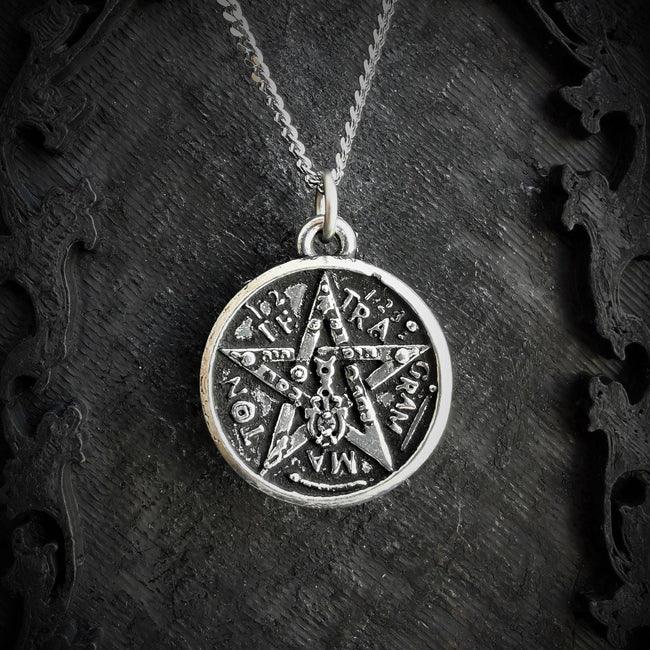 Tetragrammaton Magick Pendant with antique finish - The Luciferian Apotheca 