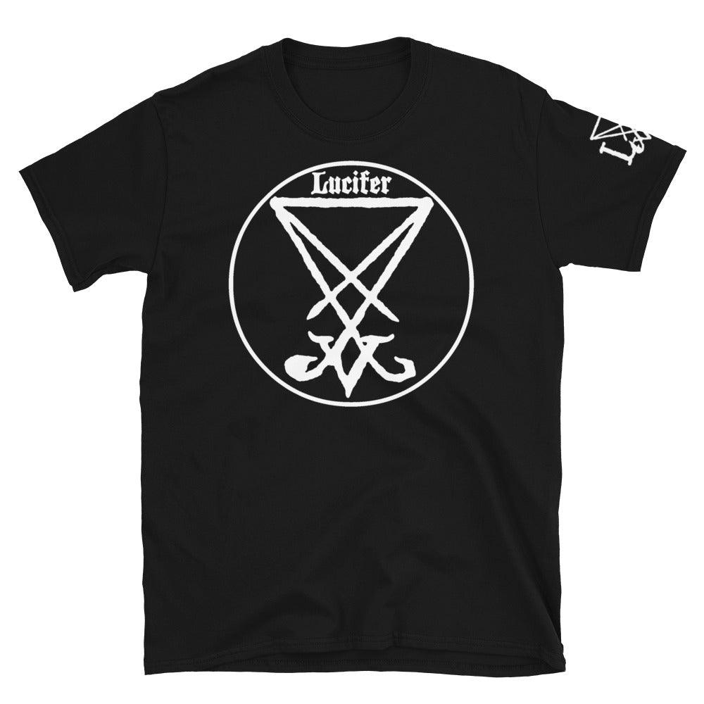 Circle of Lucifer Sigil Short-Sleeve Unisex T-Shirt - The Luciferian Apotheca 