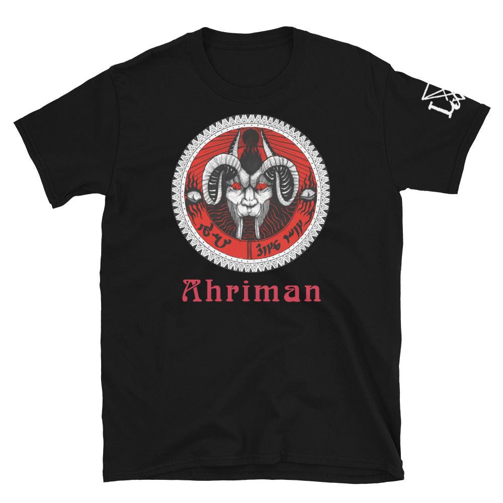 Ahriman Prince of Darkness Sigil Short-Sleeve Unisex T-Shirt - The Luciferian Apotheca 