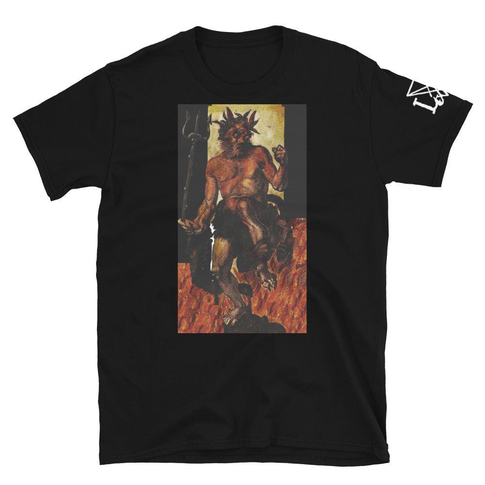 Satan in the Infernal Fires of Hell Short sleeve t-shirt - The Luciferian Apotheca 