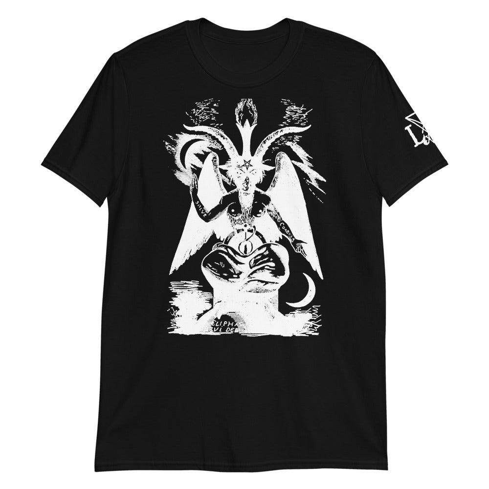 Baphomet the Sabbatic Goat White print Unisex T-Shirt - The Luciferian Apotheca 