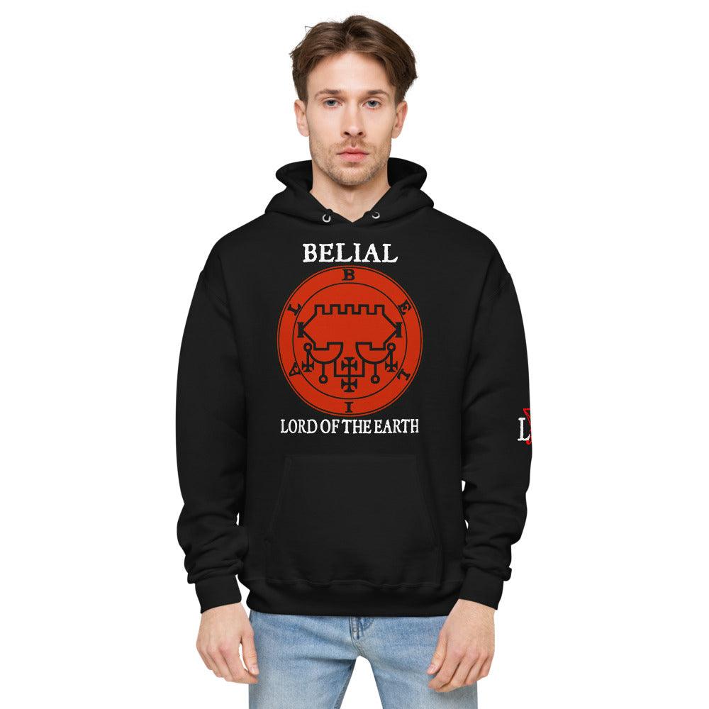 Sigil of BELIAL Lord of the Earth pull-over Unisex fleece hoodie - The Luciferian Apotheca 