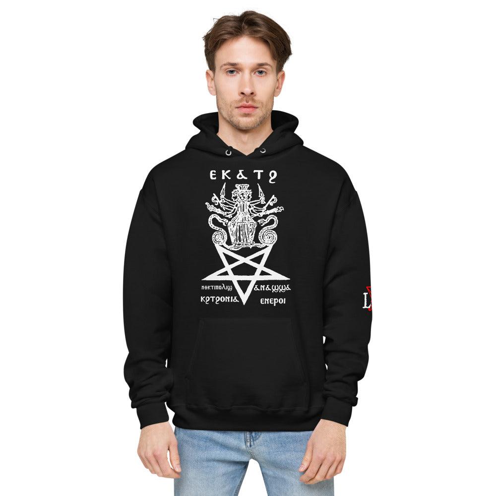 Hecate Goddess of the Underworld & Witchcraft pull-over Unisex fleece hoodie - The Luciferian Apotheca 