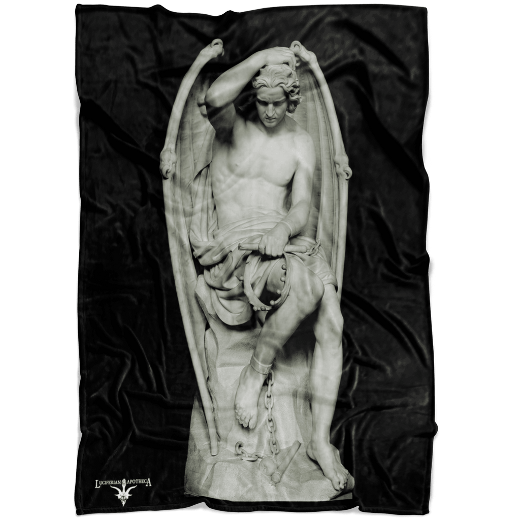 The Spirit of Evil (Lucifer) Fleece Blanket - The Luciferian Apotheca 
